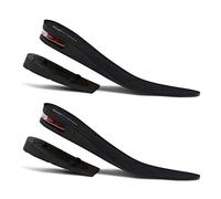 Sollevatori per scarpe per uomini e donne, inserti rialzati e imbottiti per il tallone e solette di supporto per arco plantare, sollevate, comfort di supporto e traspiranti, nero, altezza 5,1 cm