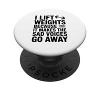 Sollevo pesi perché fa andare via le voci tristi PopSockets PopGrip Adesivo