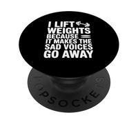 Sollevo pesi perché fa andare via le voci tristi PopSockets PopGrip Adesivo
