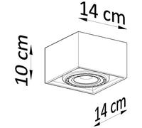 Sollux Lighting Quatro lampada da soffitto 1x40 W legno SL.0915