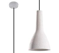 SOLLUX Lampada a sospensione EMPOLI Illuminazione da soffitto, lampada a LED in cemento, design minimalista, facile installazione, colore grigio, 17 x 17 x 132 cm, grigio