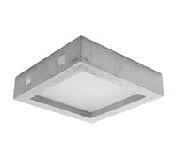 SOLLUX Lampada in cemento Lampada a LED dal design unico Lampada da soffitto industriale moderna a soppalco RIZA Square Flat