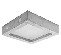 SOLLUX Lampada in cemento Lampada a LED dal design unico Lampada da soffitto industriale moderna a soppalco RIZA Square Flat