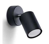 Sollux Lemmi Applique - Applique per Camera da Letto - Applique LED per Soggiorno - Applique da Parete - Applique Moderne - Nero - 50-60Hz~220-230V GU