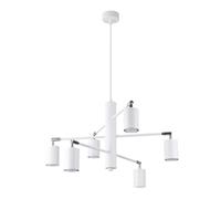 SOLLUX LEMMI Lampadario - Apparecchio di illuminazione con 6 lampadine GU10 - Lampadine non incluse - Illuminazione moderna per interni - Lampada moderna per soggiorno - 77x77x125cm