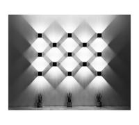 SOLLUX LIGHTING Lobo Lampada Da Parete Lampada Da Parete Per Interni Minimalista Effetti Luce Lampadina G9 Sostituibile 1 x 40 W 1 x 12 W LED In Alluminio Nero 10 x 12 x 10 cm