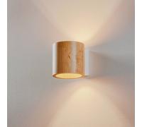 SOLLUX LIGHTING Applique Ara a forma di cilindro in legno SOLLUX LIGHTING