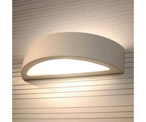 SOLLUX LIGHTING Applique Bow up/down in ceramica bianca, larghezza 38 cm SOLLUX LIGHTING