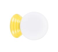 SOLLUX lighting Applique da Interno - Lampada da Parete Ceramica Smaltata Vetro - 1 Paralume - Lampada LED Lampadina - Giallo Zori