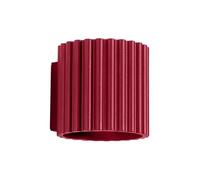 SOLLUX lighting Applique da Interno - Lampada da Parete in Alluminio - 1 Paralume - Lampada a LED - Aura Rosso Bordeaux