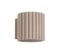 SOLLUX lighting Applique da Interno - Lampada da Parete in Alluminio - 1 Paralume - Lampada a LED - Aura Taupe