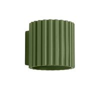 SOLLUX lighting Applique da Interno - Lampada da Parete in Alluminio - 1 Paralume - Lampada a LED - Aura Verde Oliva