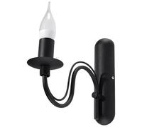 SOLLUX LIGHTING - Applique Da Parete A Candela A 1 Luce Nera, E14