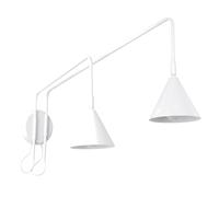 SOLLUX lighting Applique da parete bianca NOX 2 con un interruttore