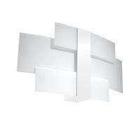 SOLLUX lighting Applique da Parete Interno - Lampada da Parete - 1 Paralume - Lampada LED - Bianco Celia