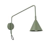 SOLLUX lighting Applique da parete NOX 1 verde oliva con un interruttore