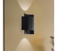SOLLUX LIGHTING Applique Pako composta da due piastre in acciaio nero SOLLUX LIGHTING
