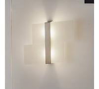 SOLLUX LIGHTING Applique Shifted, due sezioni in vetro, cromato LW.0187