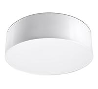SOLLUX lighting Arena 35 Lampada Da Soffitto Rotonda, Design Minimalista E Moderno, Lampadina E27 (LED) Sostituibile, 1x60 W, Facile Da Pulire, In PVC, 35x35x11 cm, Bianco