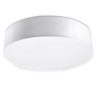SOLLUX lighting Arena 45 Lampada Da Soffitto Rotonda, Design Minimalista E Moderno, Lampadina Sostituibile E27 (LED), 1x60 W, Facile Da Pulire, In PVC, 45x45x11 cm, Bianco