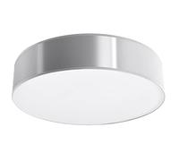 SOLLUX lighting Arena 55 Lampada Da Soffitto Rotonda, Design Minimalista E Moderno, Lampadina Sostituibile E27 (LED), 1x60 W, Facile Da Pulire, In PVC, 55x55x11 cm, Bianco