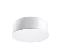 SOLLUX lighting Arena Lampada Da Soffitto Rotonda, Design Minimalista E Moderno, Lampadina Sostituibile E27 (LED), 1x60 W, Facile Da Pulire, In PVC, 25x25x11 cm, Bianco