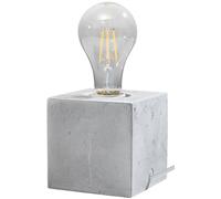 SOLLUX lighting ARIZ Lampada da Scrivania in Cemento - Plafoniera con 1 Sorgente Luminosa E27 - Lampadine Non Incluse - Illuminazione Moderna per Interni - Lampada Moderna per Soggiorno - 10x10x10 cm