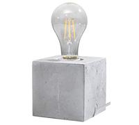 SOLLUX lighting ARIZ Lampada da Scrivania in Cemento - Plafoniera con 1 Sorgente Luminosa E27 - Lampadine Non Incluse - Illuminazione Moderna per Interni - Lampada Moderna per Soggiorno - 10x10x10 cm