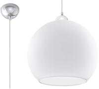 Sollux Lighting Ball - Lampadario a sospensione in vetro, colore: Bianco cromato