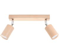 Sollux Lighting Berge lampada da soffitto 2x40 W cromo-marrone SL.0702
