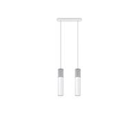 Sollux Lighting Borgio lampada sospesa 2x40 W bianco-calcestruzzo SL.0648