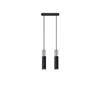 SOLLUX lighting Borgio 3L Lampada A Sospensione Da Soffitto, Design Minimalista E Industriale, Lampadina GU10 Sostituibile, 3x40 W, Cemento E Acciaio