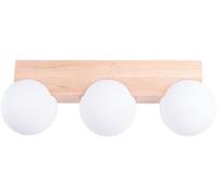 Sollux Lighting Bulbo lampada da soffitto 3x8 W bianco-legno SL.1684