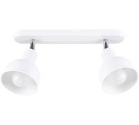 SOLLUX lighting - Lampada da parete Elba - Lampade da parete - Lampada decorativa - Lampada LED - Basso consumo energetico - Design accattivante - E27, 2x max 15W LED, ~230V, 50Hz - Bianco