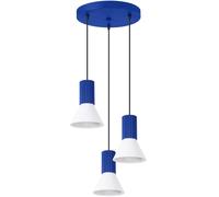 Sollux Lighting Estria lampada sospesa 3x10 W bianco-blu SL.1875