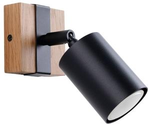 Sollux Lighting Fager lampada da parete 1x10 W nero-legno SL.1343