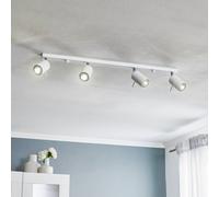 SOLLUX LIGHTING Faretto da soffitto Round, bianco, 4 luci lineari SOLLUX LIGHTING