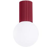 Sollux Lighting Lampada da soffitto Halo SL.1748 1x8W Alluminio/Vetro G9 IP44 Bianco-Borgogna