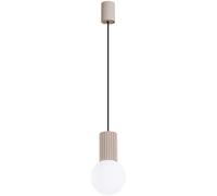 Sollux Lighting Lampada sospesa Halo SL.1744 – Alluminio e vetro, LED 1x8 W, bianco-beige