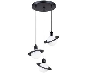 Sollux Lighting Hyperion lampada sospesa 3x8 W bianco-nero SL.1359