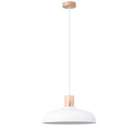 Sollux Lighting Indy lampada sospesa 1x15 W bianco-legno SL.1323
