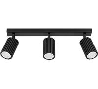 SOLLUX LIGHTING - Sollux Lighting Lampada A Soffitto Karbon 3l Nero Sl.1581 - Minimalista Lampada Da Soffitto Nero 16.5x45x6.5 Cm - SPEDIZIONE GRATUITA