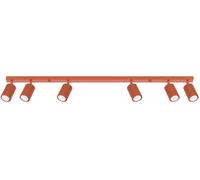 SOLLUX LIGHTING - Sollux Lighting Lampada Da Soffitto Karbon 6l Rosso Ocra Sl.1642 - Minimalista Lampada Da Soffitto Ocra Rossa 16.5x117x6.5 Cm - SPEDIZIONE GRATUITA