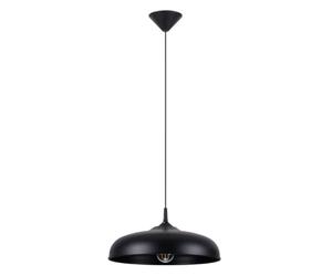 SOLLUX lighting - Lampada a sospensione Gina - Plafoniera - Lampada a sospensione elegante - Lunga durata - Design accattivante - Materiale acciaio - E27, 1x max 15W LED, ~230V, 50Hz - Nero