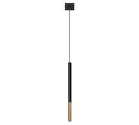 SOLLUX lighting Mozaica 1 Lampada a sospensione da soffitto | Paralume cilindrico + combinazione di 2 metalli | lampadina G9 sostituibile, 1 x 40 W |