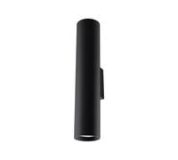 SOLLUX lighting Lagos 2 Lampada da parete | Design moderno con paralume cilindrico, stile industriale | Lampadina GU10 sostituibile, 2 x 40 W | Acciaio verniciato a polvere, nero, 6 x 8 x 30 cm