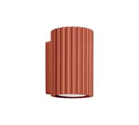 SOLLUX lighting Lampada Da Parete Applique Da Parete In Alluminio 1 Paralume 6,5 x 8,5 x 10 cm Karbon Ocra Rossa