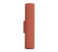 SOLLUX lighting Lampada Da Parete Applique Da Parete In Alluminio 1 Paralume 6,5 x 8 x 30 cm Karbon Ocra Rossa