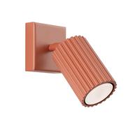 SOLLUX lighting Lampada Da Parete Applique Da Parete In Alluminio 1 Paralume 8 x 16 x 16 cm Karbon Ocra Rossa