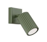 SOLLUX lighting Lampada Da Parete Applique Da Parete In Alluminio 1 Paralume 8 x 16 x 16 cm Karbon Verde Oliva